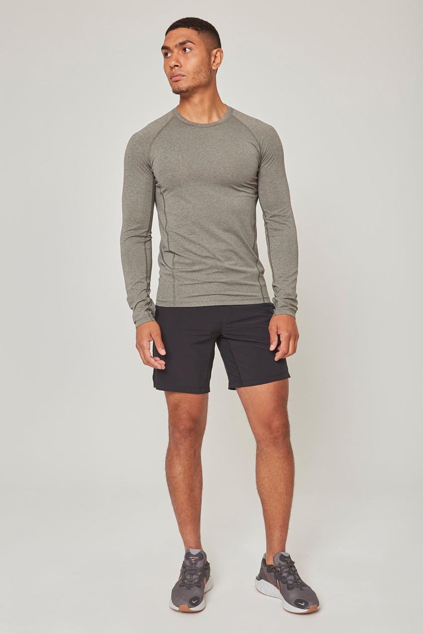 Conquer Crew Neck Long Sleeve Tech Shirt - Sale