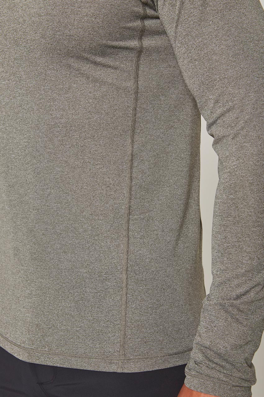 Conquer Crew Neck Long Sleeve Tech Shirt - Sale