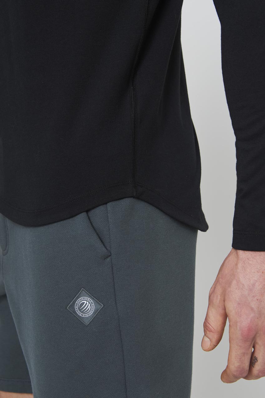 Achieve Long Sleeve with Curved Hem