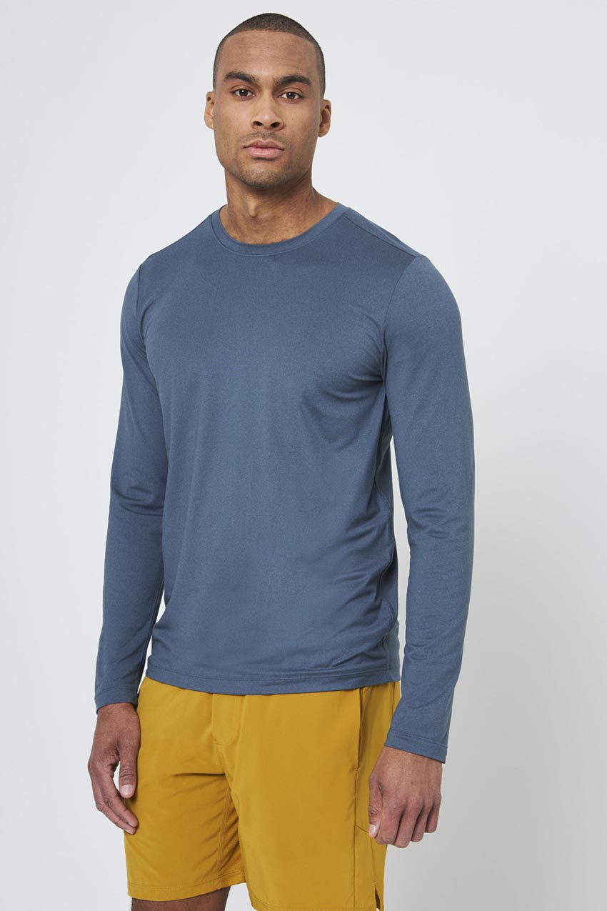 MPG Sport Pace Tech Long Sleeve in Htr Teal