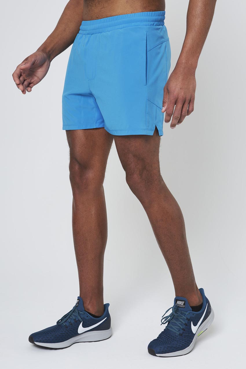 MPG Sport Stride Sweat Swim Short with Liner 5" in Mediterranean Blue