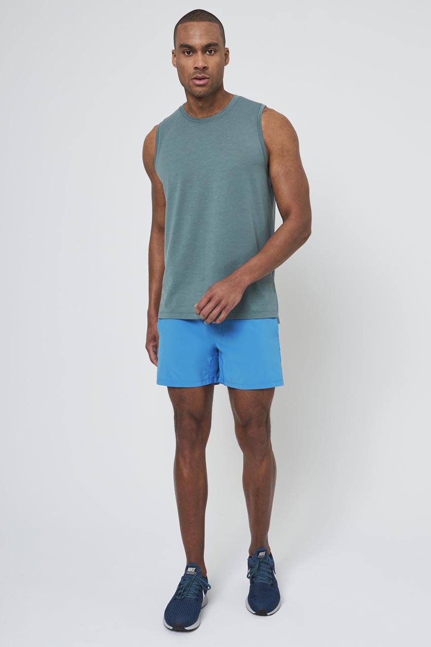 Stride Recycled Polyester Sweat Swim Short with Liner 5"