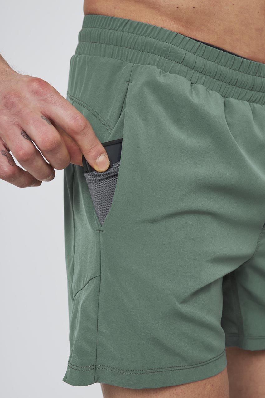 Stride Sweat Swim Short with Liner 5"