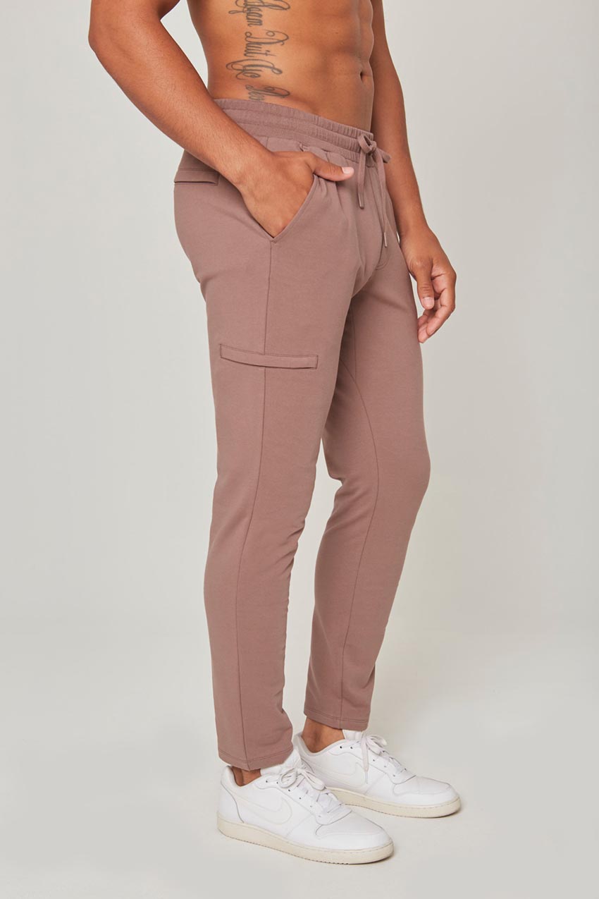 MPG Sport Unwind Slim Leg Lounge Pant in Almond