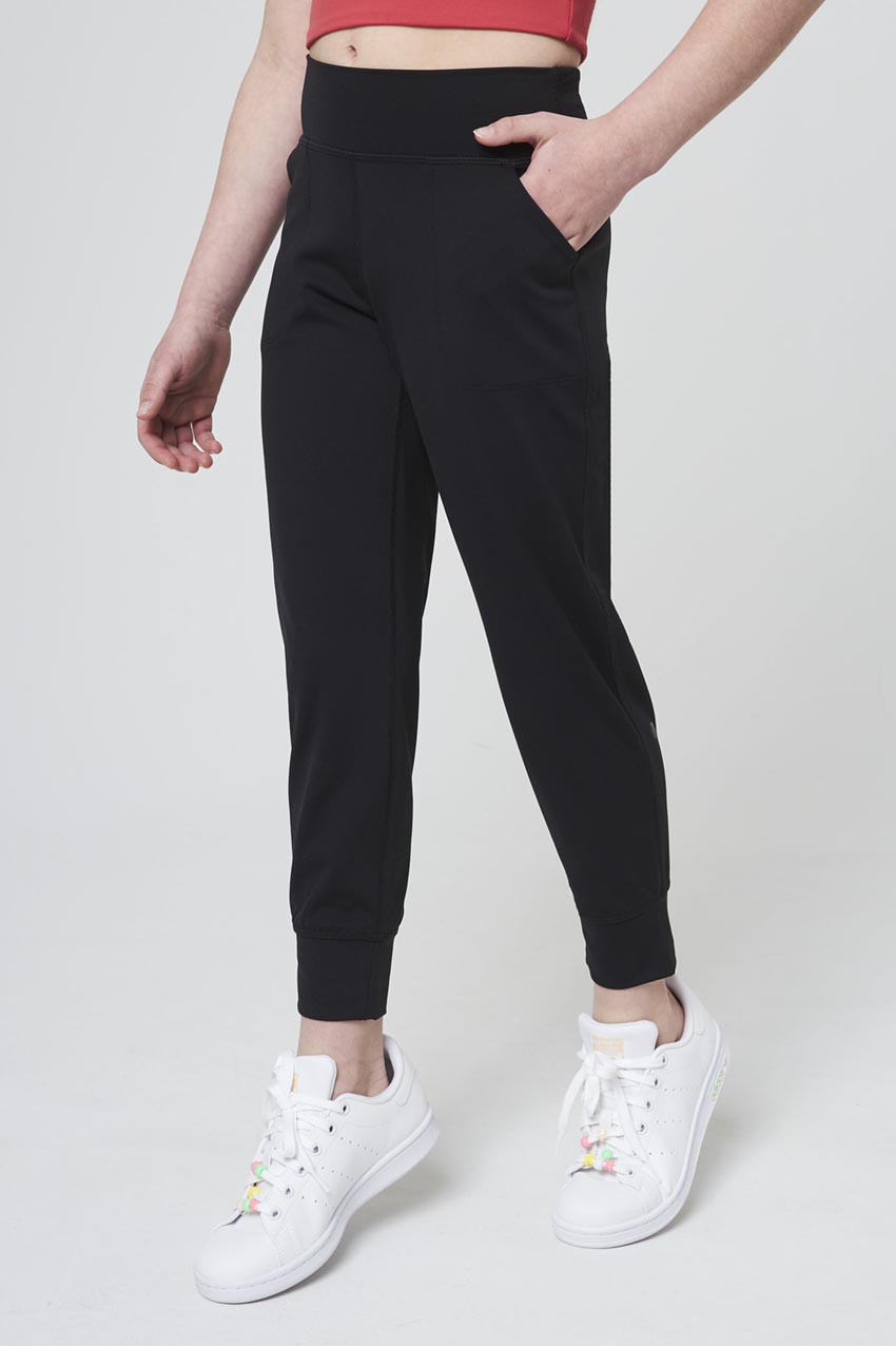 MPG Sport Vital Front Pocket Girls Jogger in Black