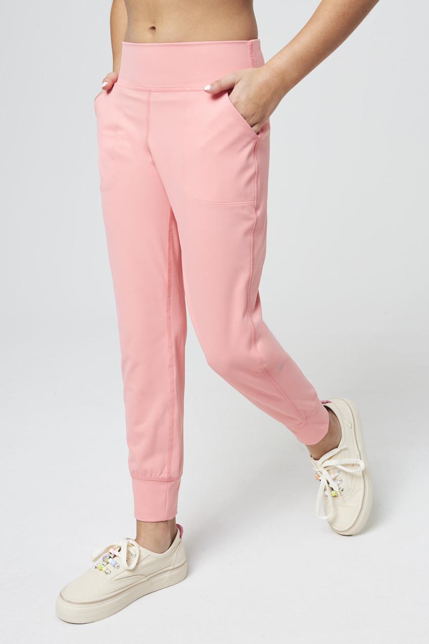 MPG Sport Vital Front Pocket Girls Jogger in Strawberry