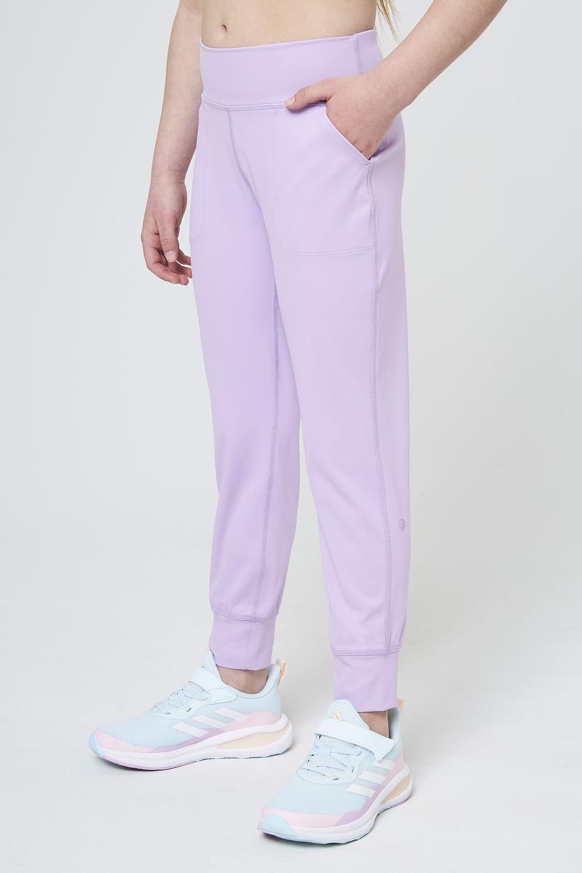 MPG Sport Vital Front Pocket Girls Jogger in Crocus Petal