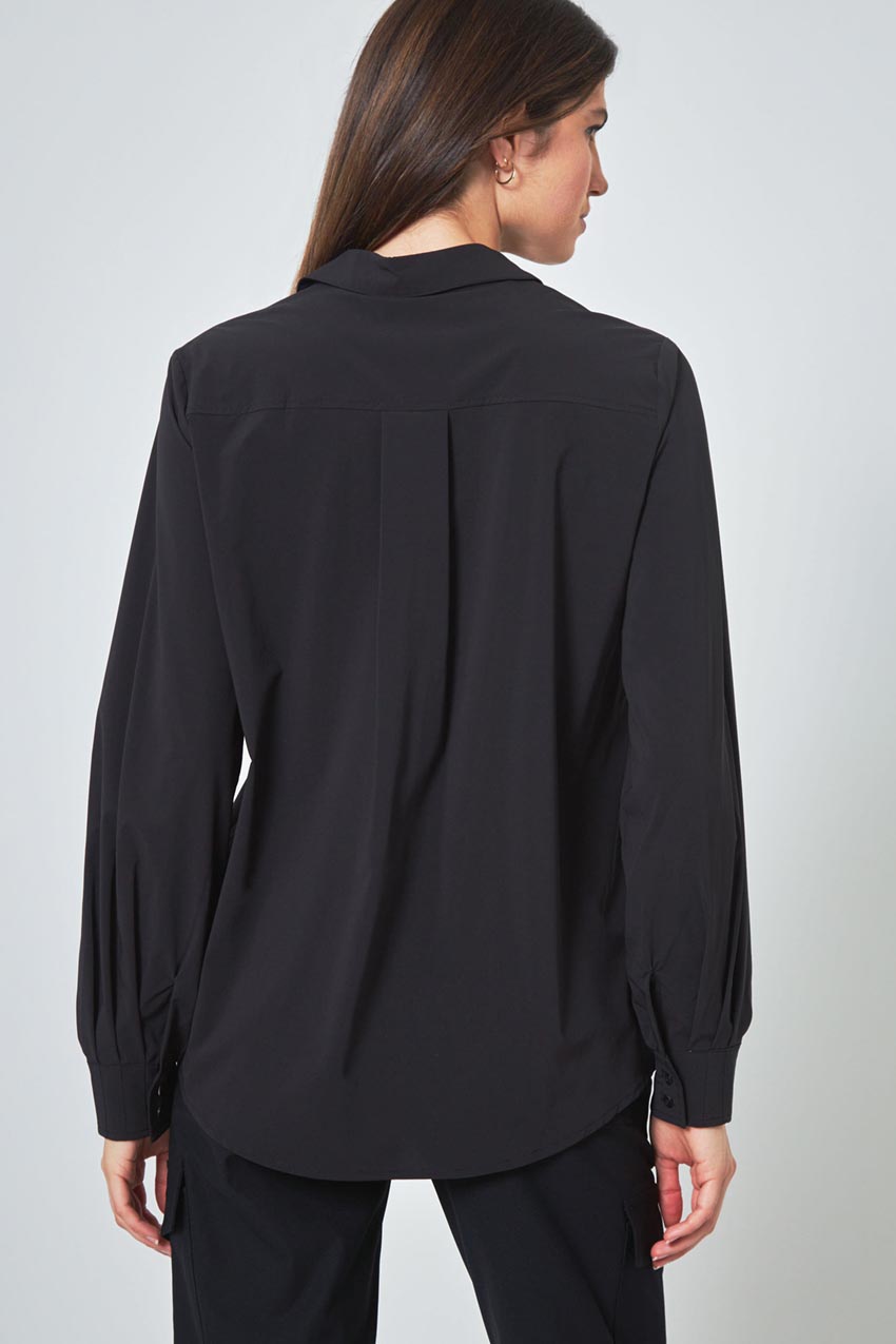Resource Relaxed Blouse with Pleated Sleeve Cuff Detail