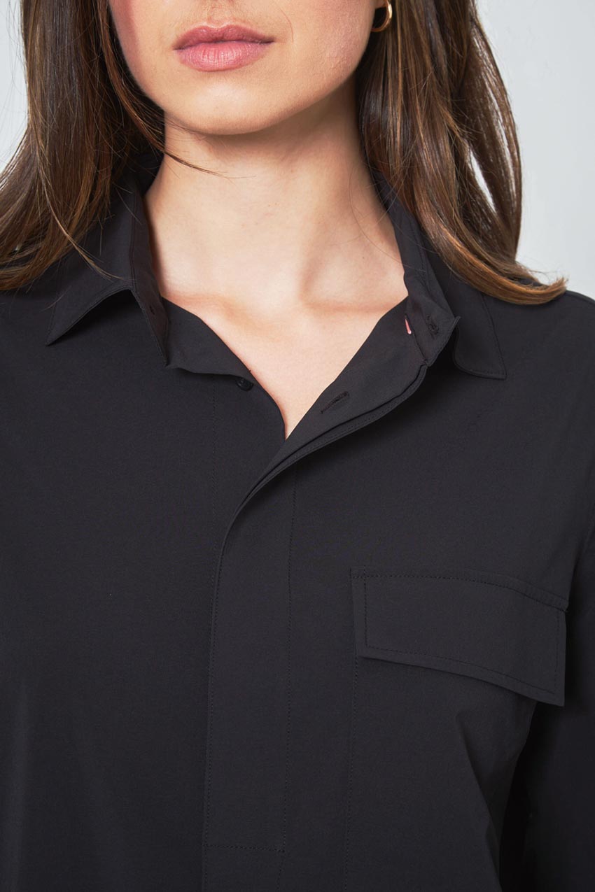 Resource Relaxed Blouse with Pleated Sleeve Cuff Detail