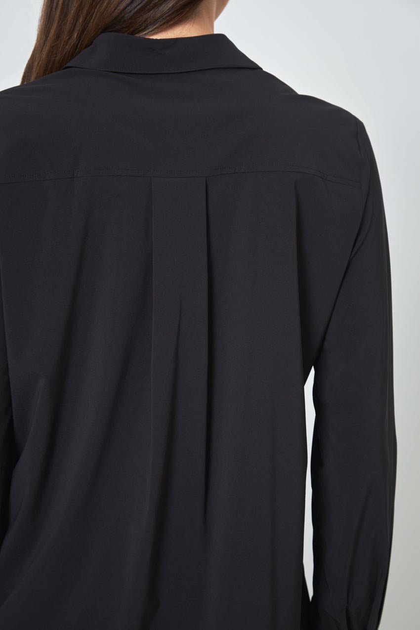 Resource Relaxed Blouse with Pleated Sleeve Cuff Detail