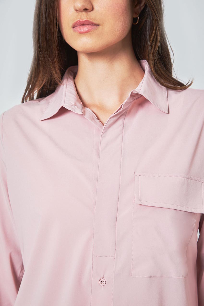 Resource Relaxed Blouse with Pleated Sleeve Cuff Detail
