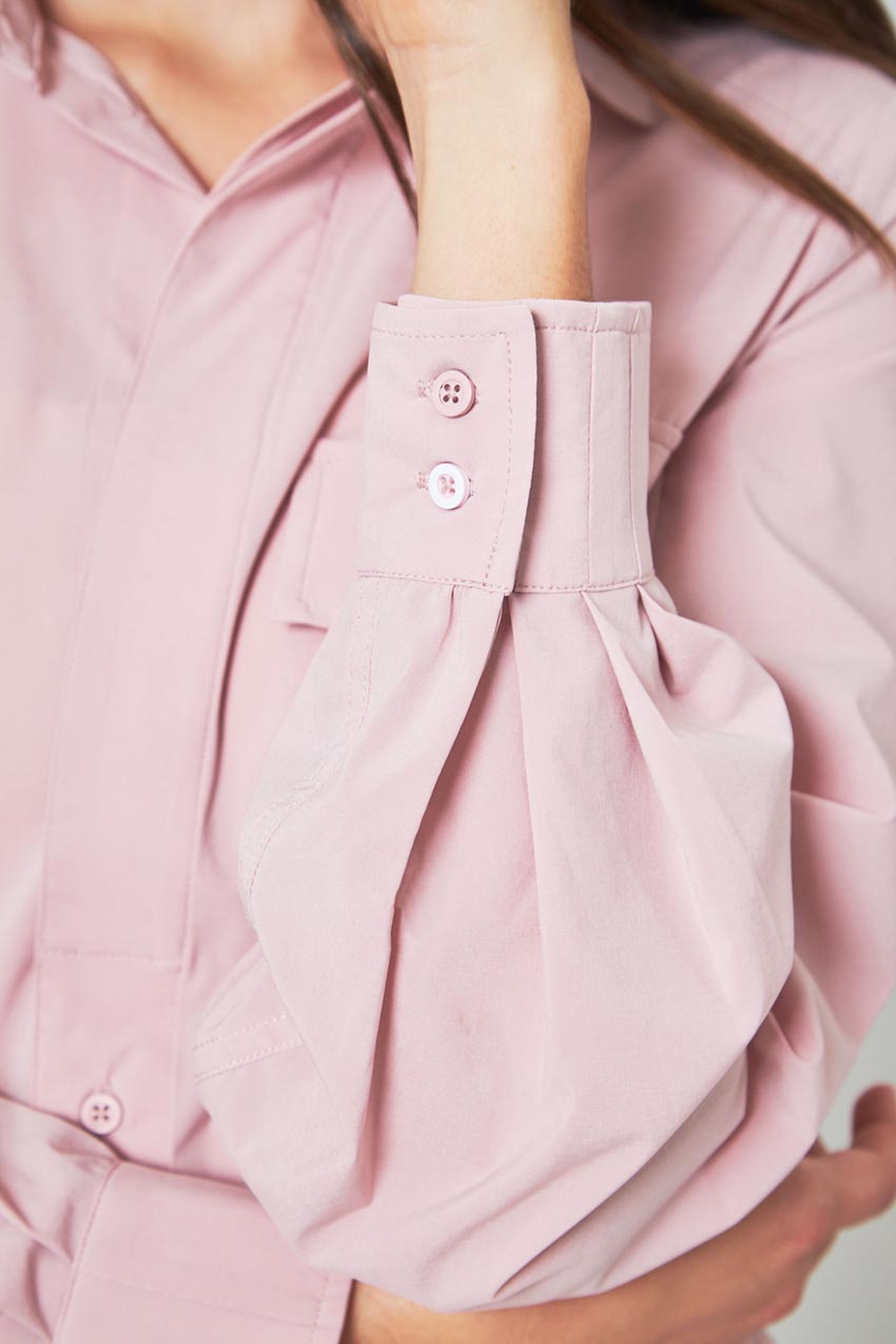 Resource Relaxed Blouse with Pleated Sleeve Cuff Detail
