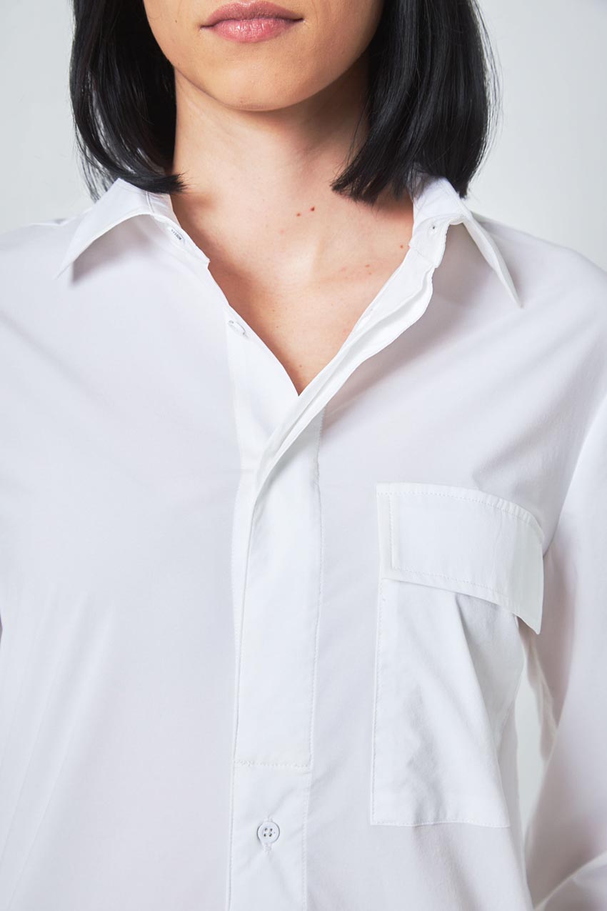 Resource Relaxed Blouse with Pleated Sleeve Cuff Detail