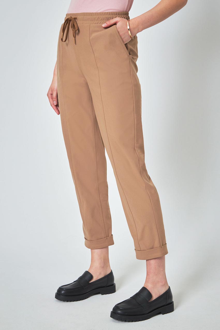 Modern Ambition Limitless Roll Cuff Clean Cut Jogger in Tiger's Eye