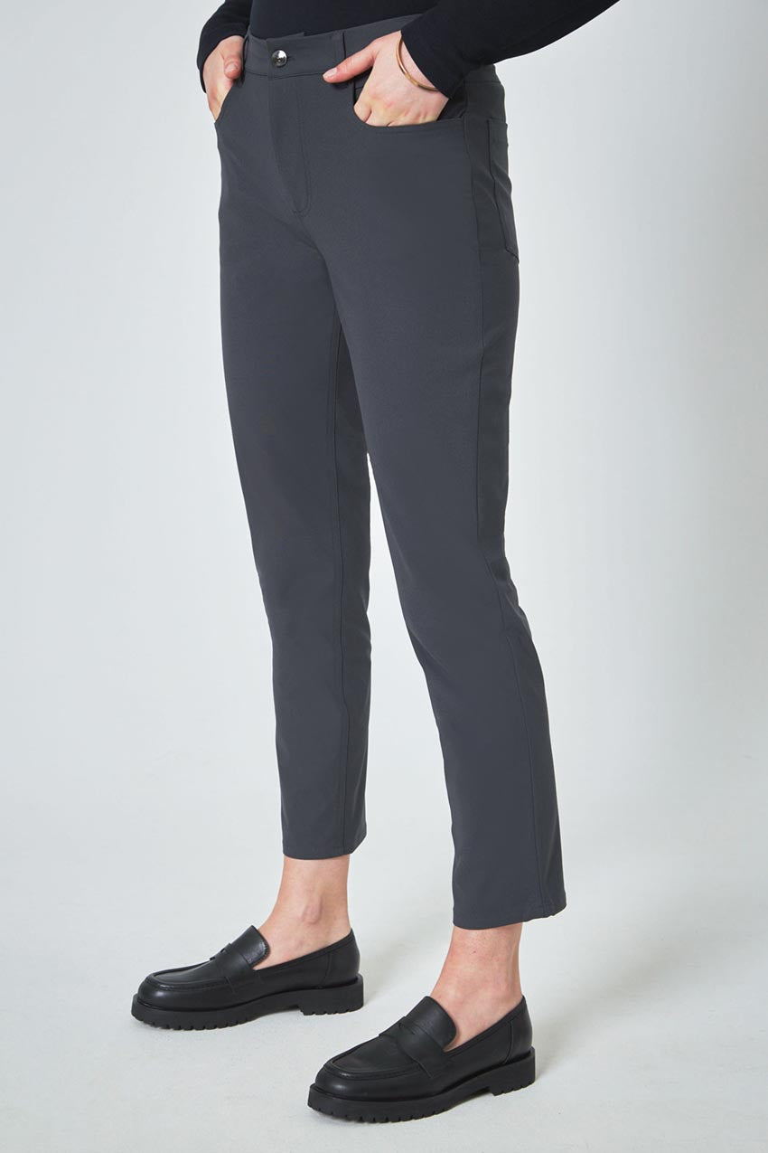 Modern Ambition Limitless Mid-Rise Straight Leg Pant in Asphalt