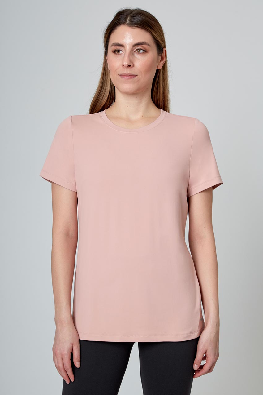 Mondetta Solid Active Tee in Pale Mauve