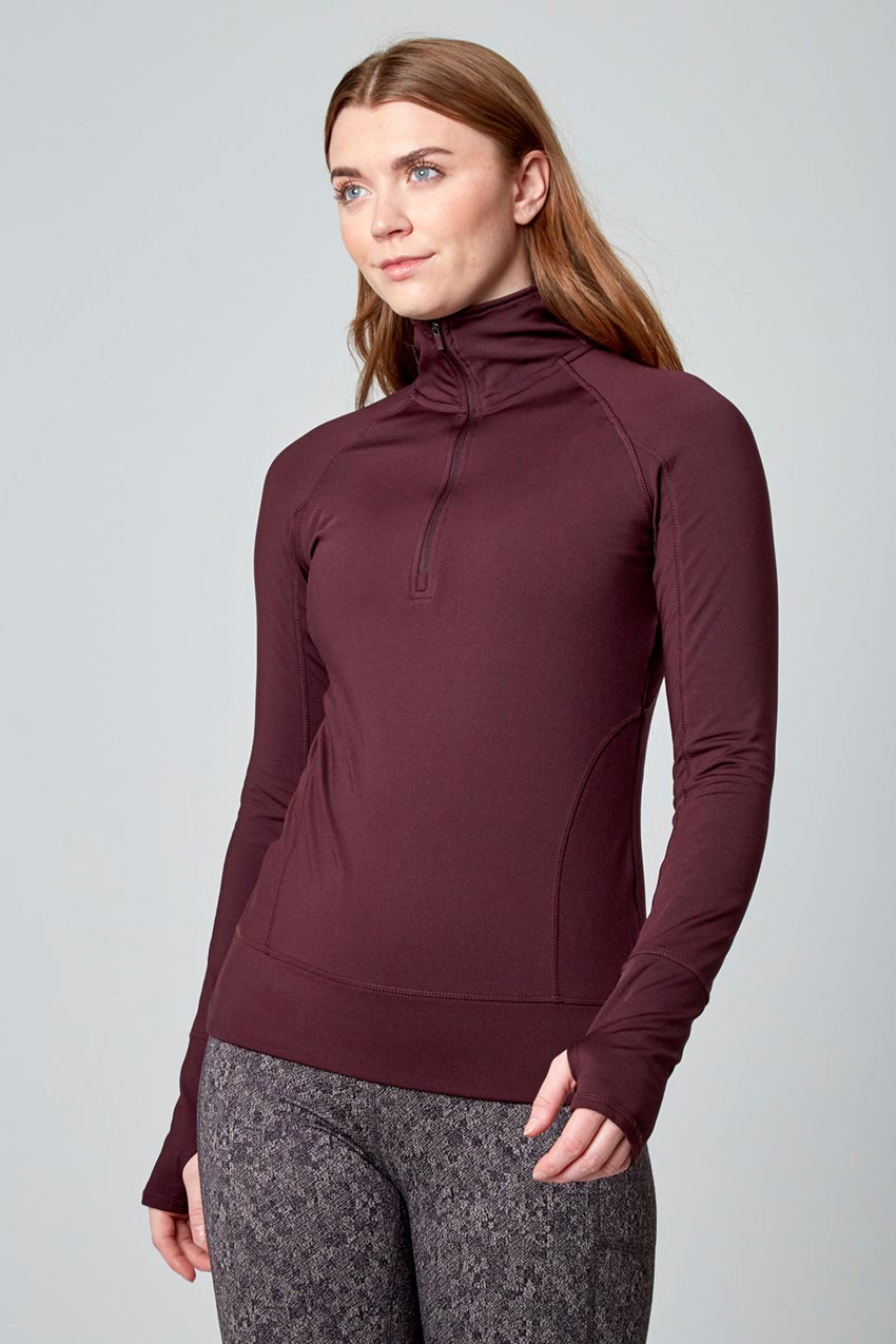 Mondetta Solid Core Half Zip in Coffee