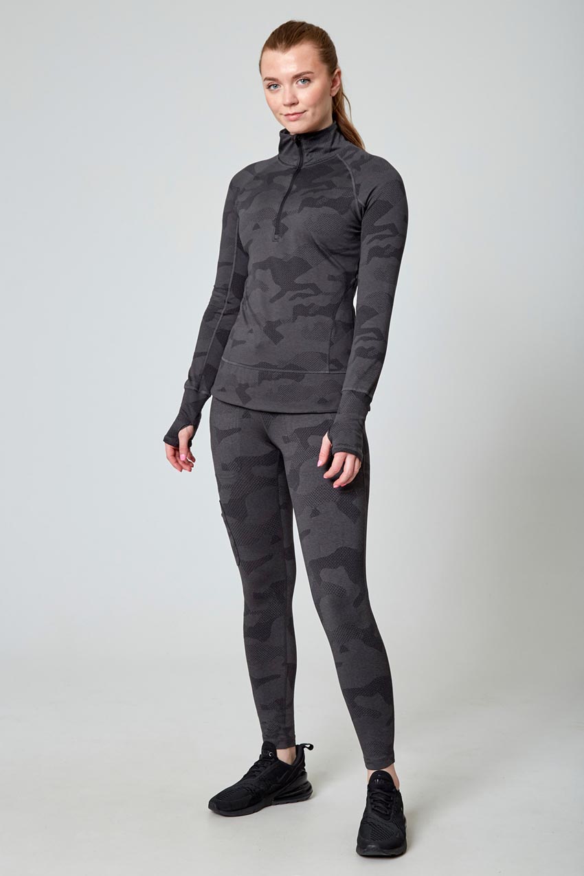 Camo Jacquard Half Zip