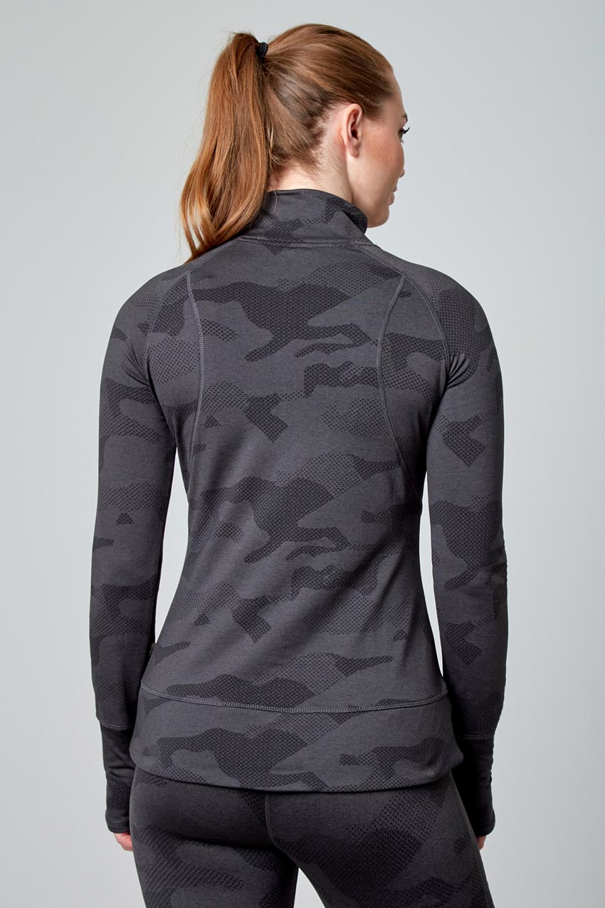 Camo Jacquard Half Zip