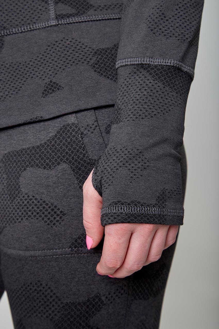 Camo Jacquard Half Zip