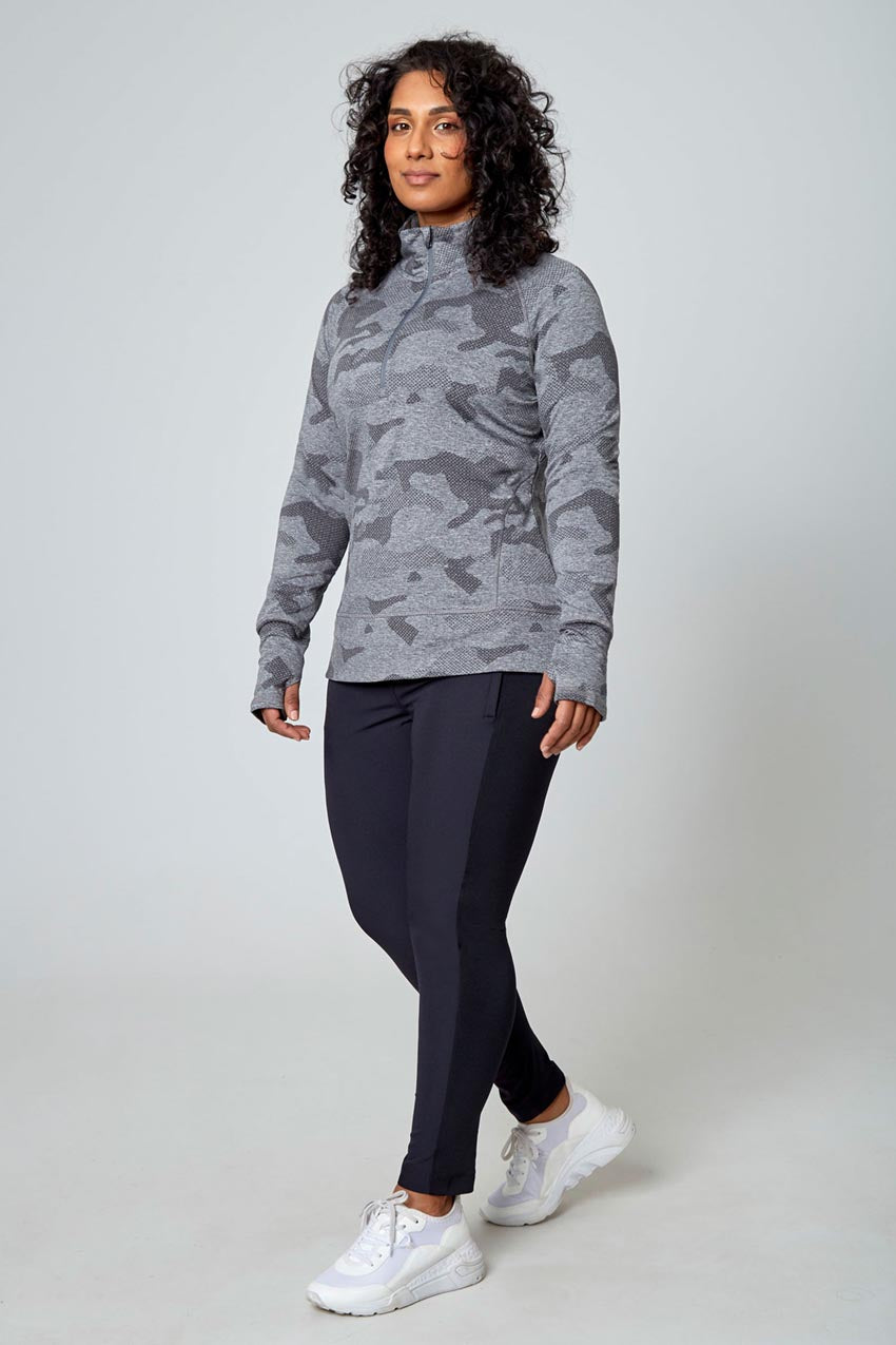Camo Jacquard Half Zip