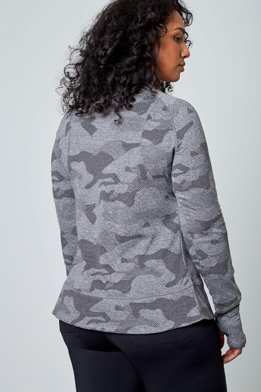Camo Jacquard Half Zip