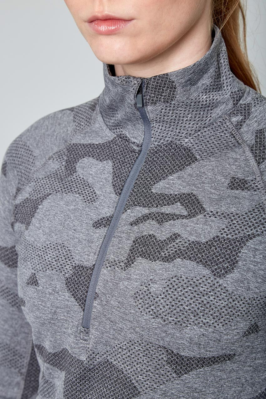 Camo Jacquard Half Zip