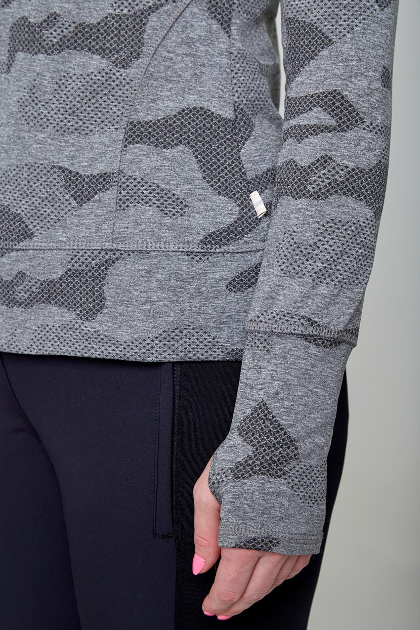 Camo Jacquard Half Zip