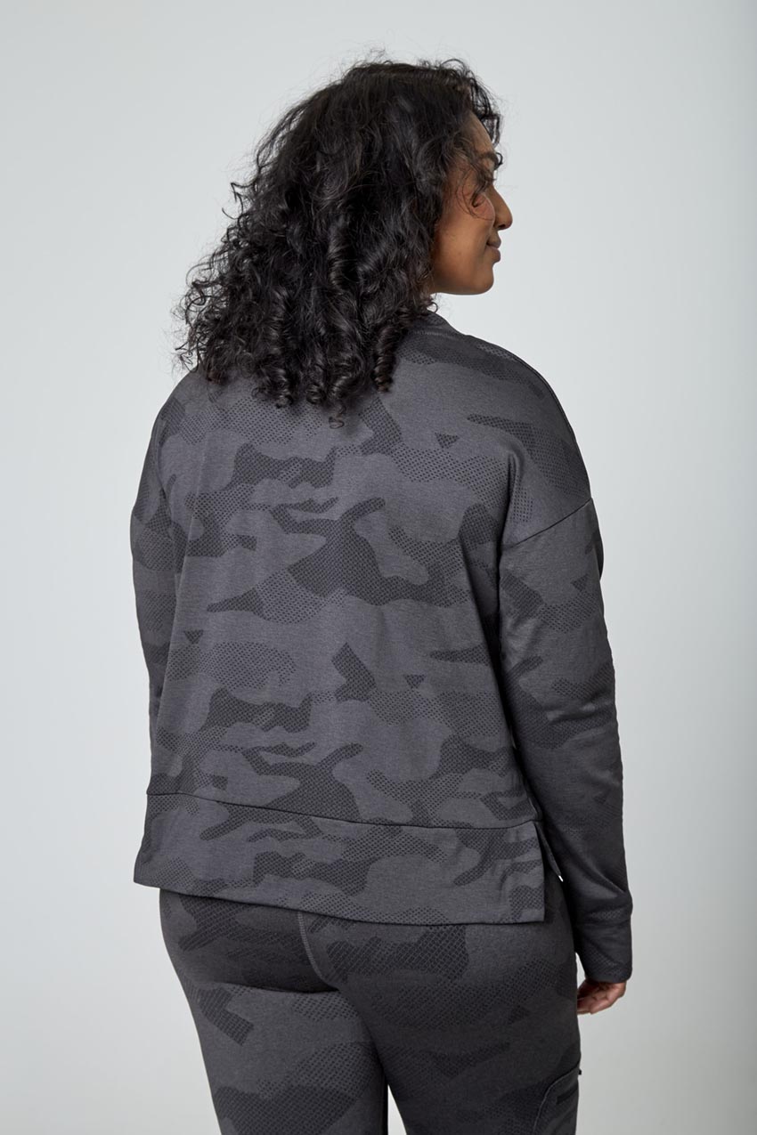 Camo Jacquard Popover