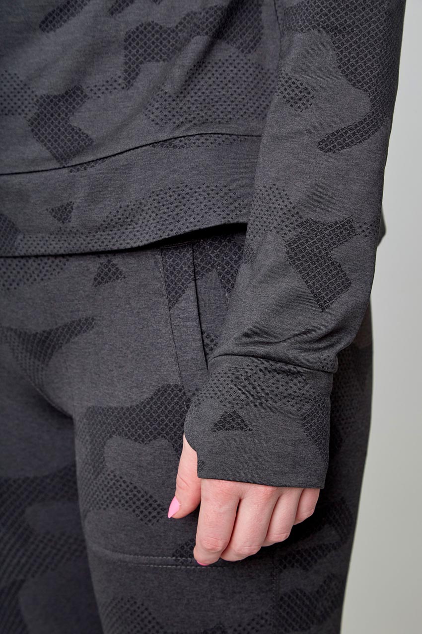 Camo Jacquard Popover