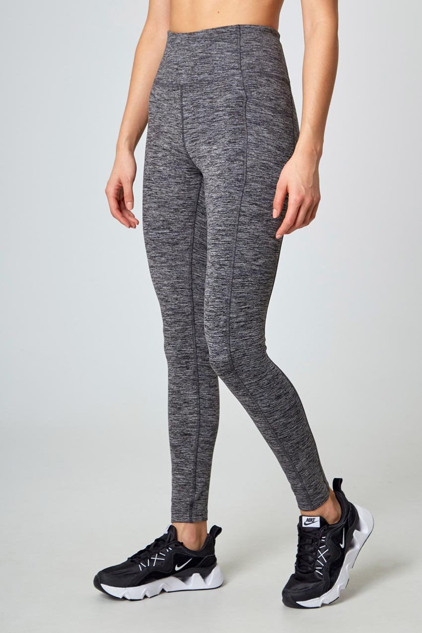 Mondetta Space Dye Jacquard Legging in Chrome Combo