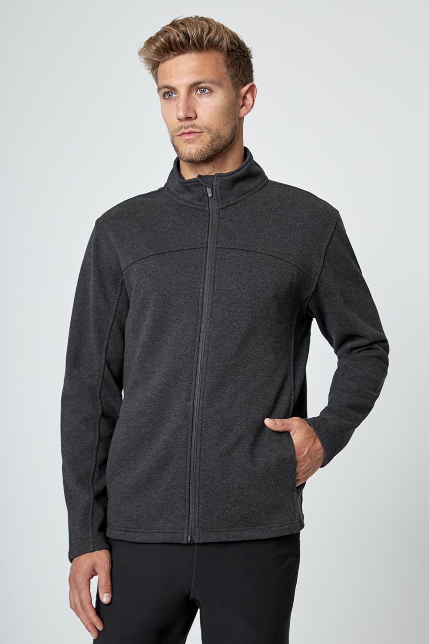 Mondetta Baron Zip-up Bonded Jacket in Black