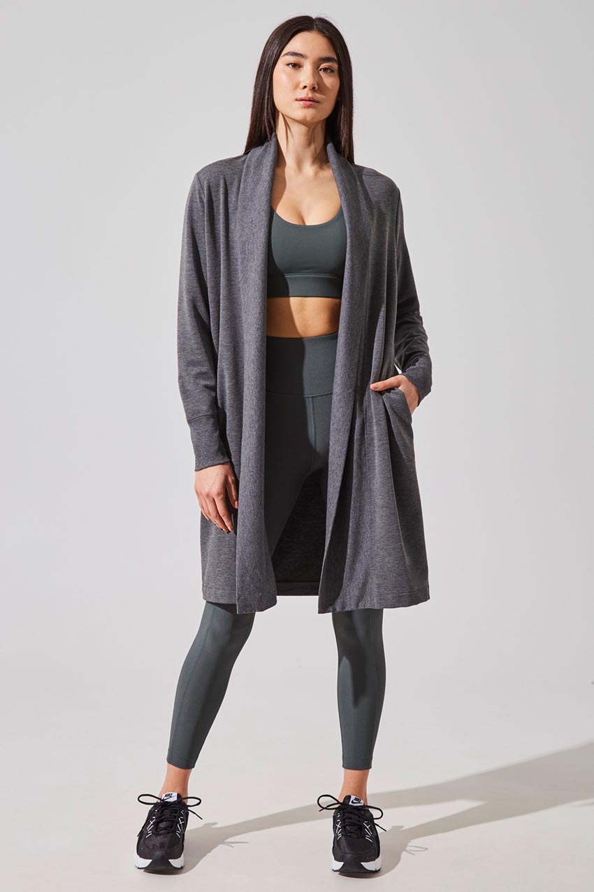 Exhale Recycled Polyester Luxe Open Cardigan