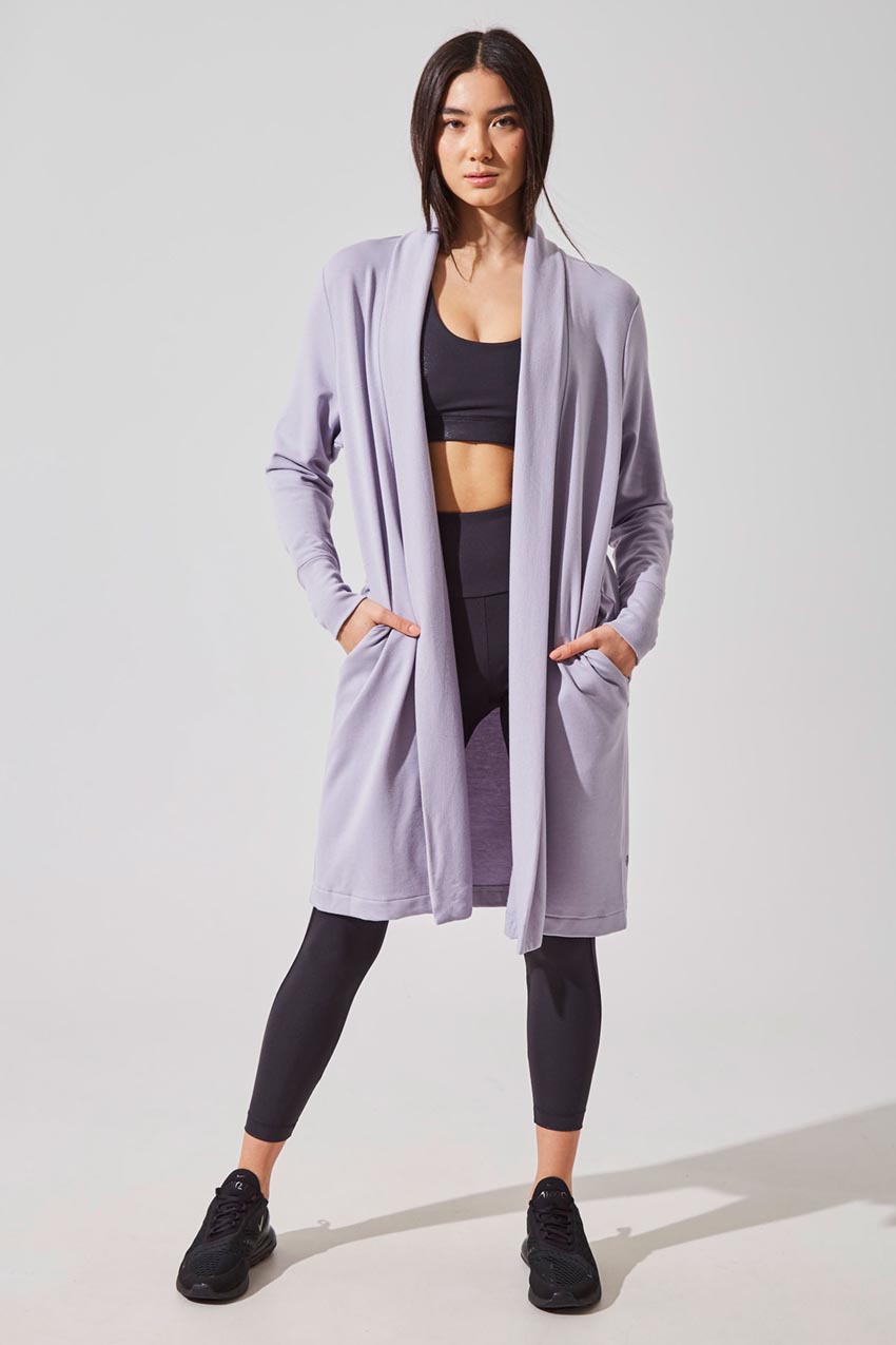 Exhale Recycled Polyester Luxe Open Cardigan