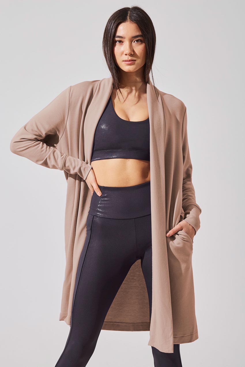 Exhale Recycled Polyester Luxe Open Cardigan