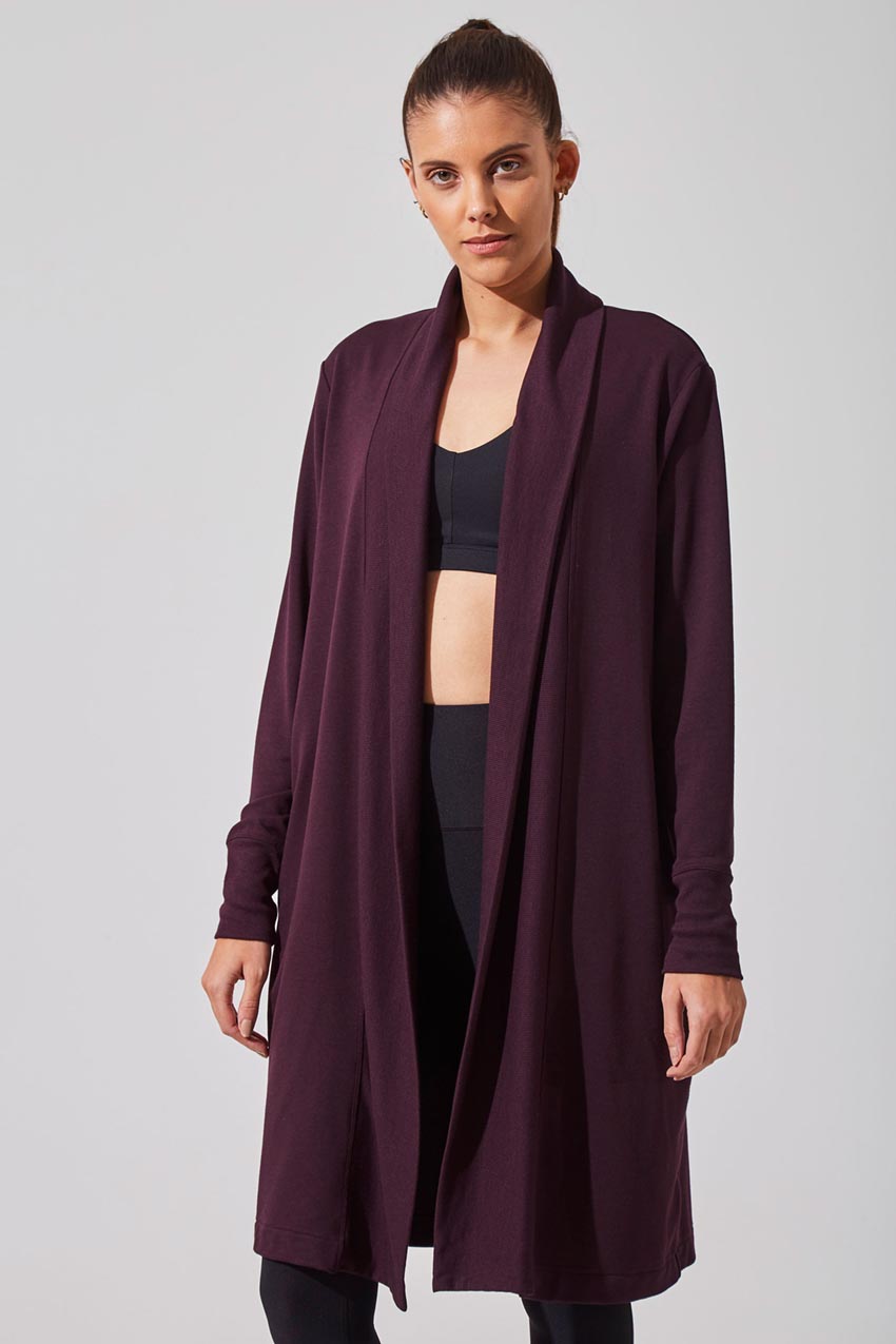 Exhale Recycled Polyester Luxe Open Cardigan