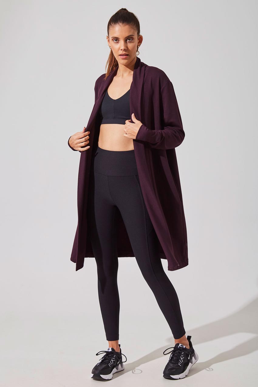 Exhale Recycled Polyester Luxe Open Cardigan