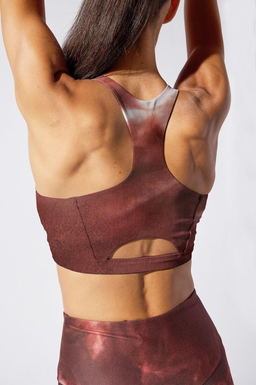 Exert Recycled Polyester Printed Medium Support Bra
