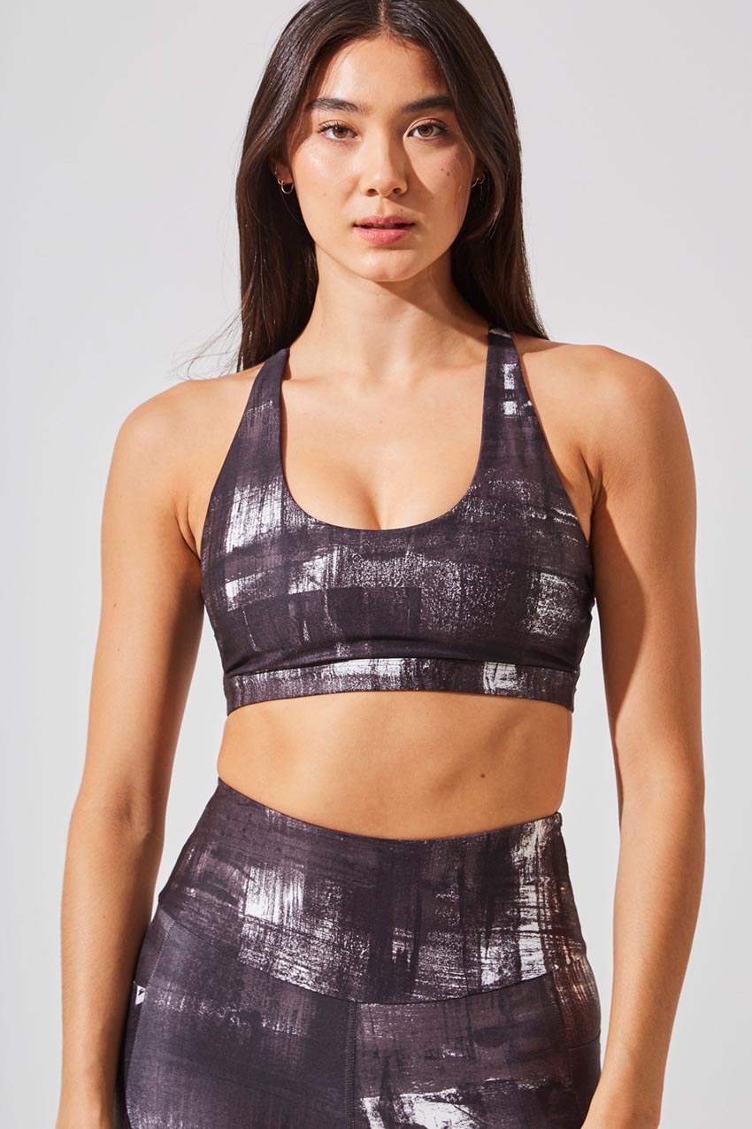 Exert Recycled Polyester Printed Medium Support Bra