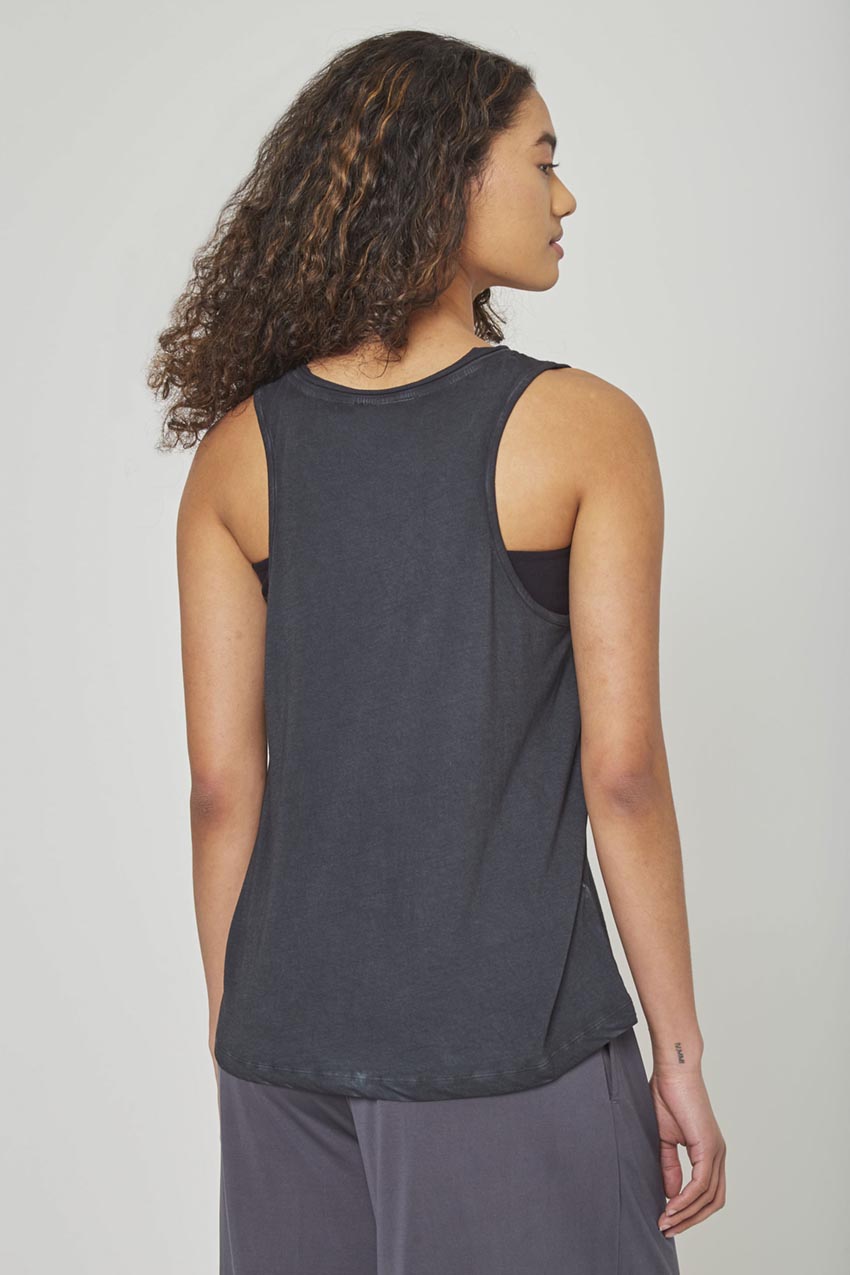 Flame Calm V-Neck Washed Tank Top