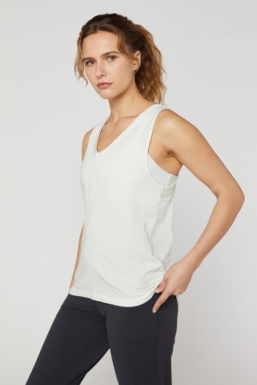 Flame Calm V-Neck Washed Tank Top