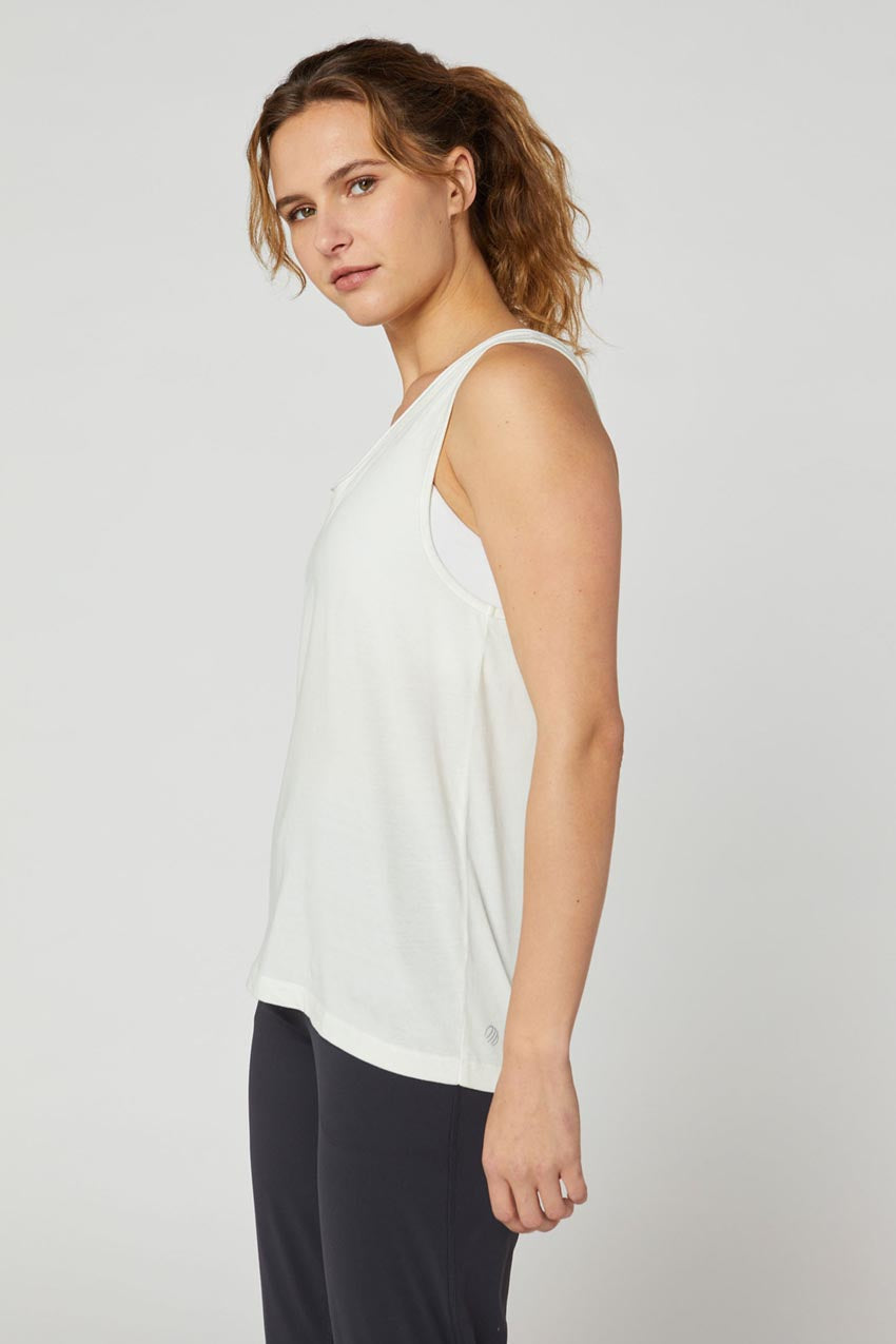 Flame Calm V-Neck Washed Tank Top