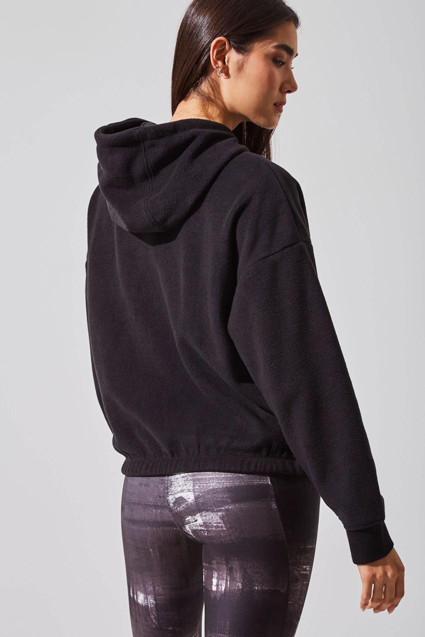 Avril Cropped Fleece Hoodie