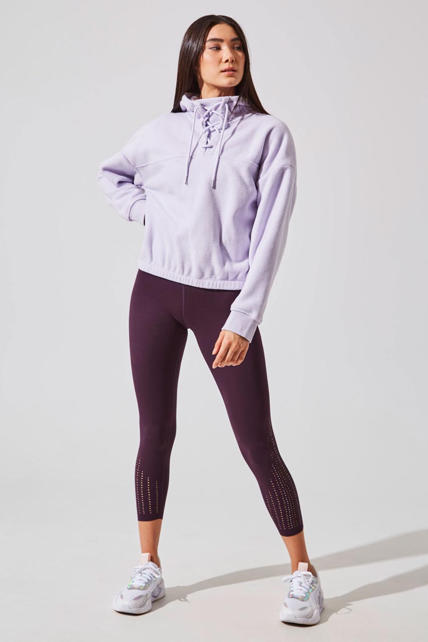 Avril Cropped Fleece Hoodie