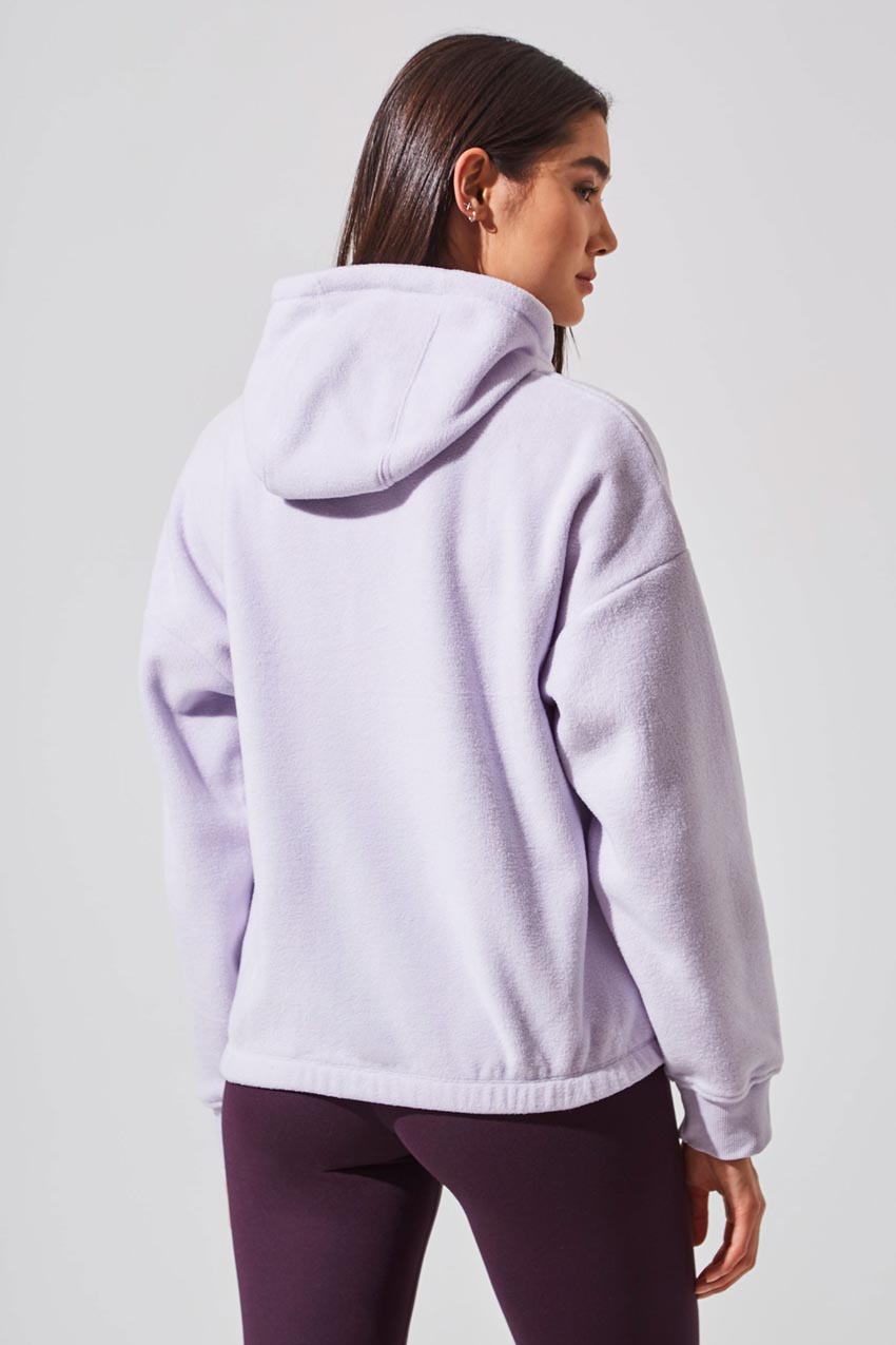 Avril Cropped Fleece Hoodie