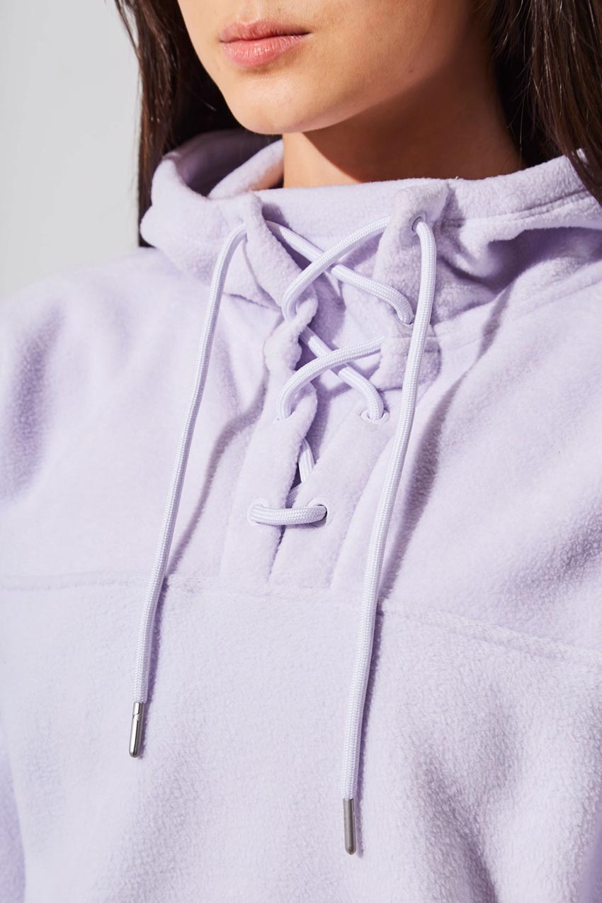 Avril Cropped Fleece Hoodie