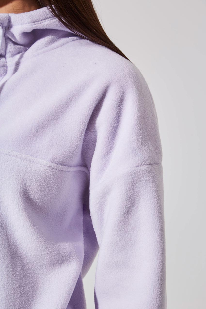 Avril Cropped Fleece Hoodie