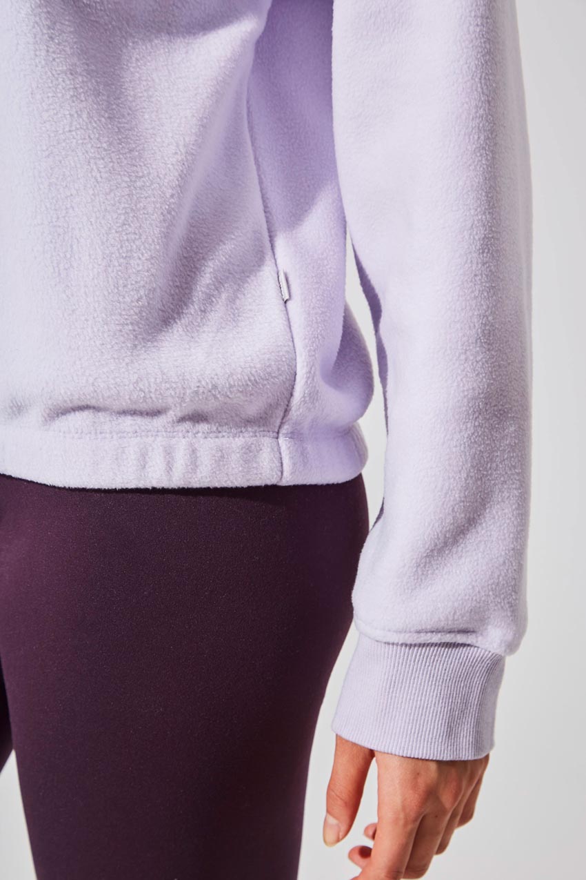 Avril Cropped Fleece Hoodie