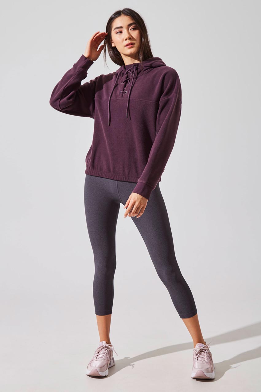 Avril Cropped Fleece Hoodie