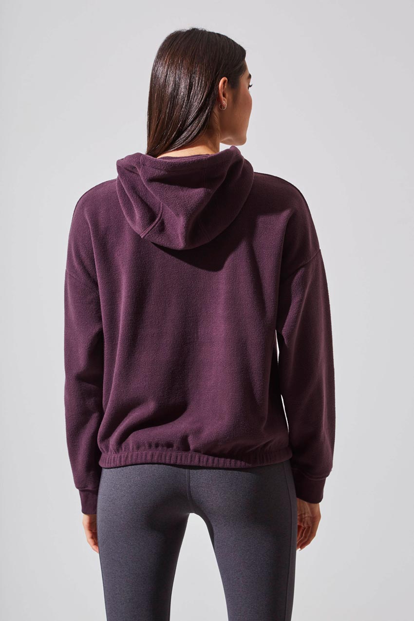 Avril Cropped Fleece Hoodie